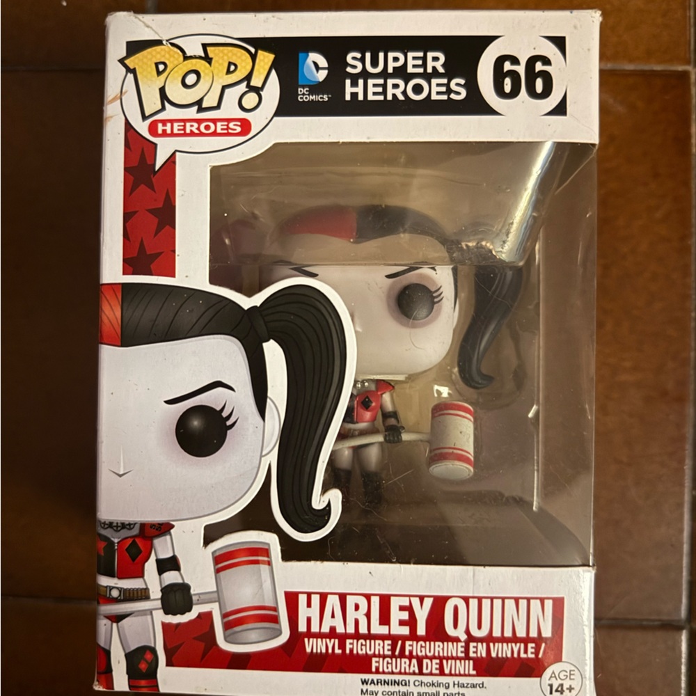 Funko Pop Super Heroes Harley Quinn Black and Red Figure